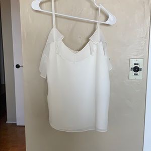 Off the shoulder white top